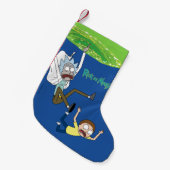 RICKとMORTY™|ポータルから外れる スモールクリスマスストッキング (正面 (吊り時))