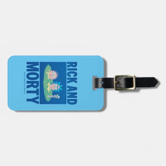 RICKとMORTY™|ポータルを介したピーク ラゲッジタグ (正面横)