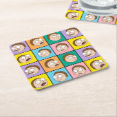 RICKとMORTY™|モーティの気分 スクエアペーパーコースター (アングル)