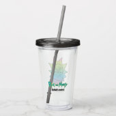 RICKとMORTY™|レインボーリックヘッドパターン アクリルタンブラー (裏面)