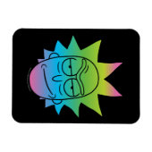 RICKとMORTY™|レインボーリックヘッドパターン マグネット (横)