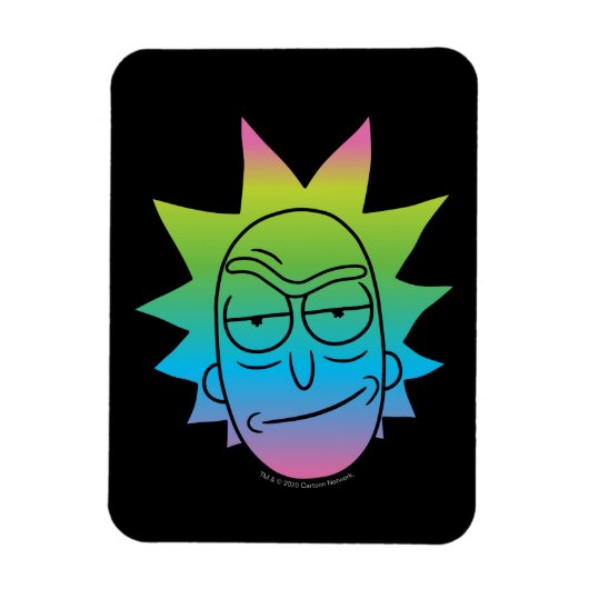 RICKとMORTY™|レインボーリックヘッドパターン マグネット (縦)