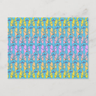 RICKとMORTY™ レインボー·ミスター·ミーシークス·パターン インビテーションポストカード