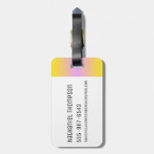 RICKとMORTY™|レインボー·ミスター·ミーシークス·パターン ラゲッジタグ (裏面縦)