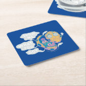 RICKとMORTY™|何を表示するかを表示得する スクエアペーパーコースター (アングル)