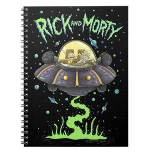 RICKとMORTY™  図解入りの、写真付きの宇宙フライトグラフィック ノートブック