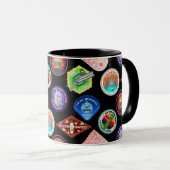 RICKとMORTY™|外部スペースパッチパターン マグカップ (正面右)