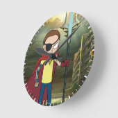 RICKとMORTY™|悪の魔 ラウンド壁時計 (傾斜)