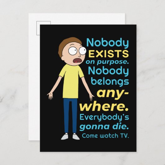 RICKとMORTY™|意図的には誰も存在しません インビテーションポストカード (正面/裏面)