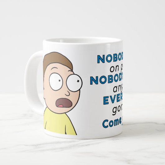RICKとMORTY™|意図的には誰も存在しません ジャンボコーヒーマグカップ (正面左)