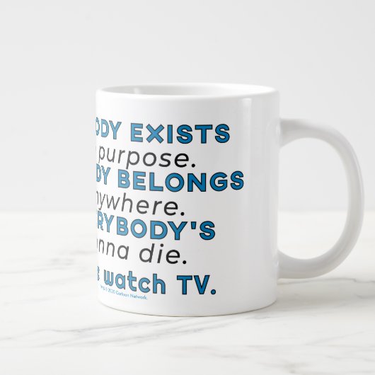 RICKとMORTY™|意図的には誰も存在しません ジャンボコーヒーマグカップ (右)