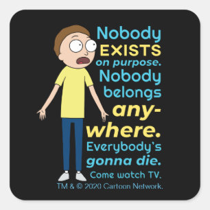 RICKとMORTY™ 意図的には誰も存在しません スクエアシール
