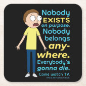 RICKとMORTY™|意図的には誰も存在しません スクエアペーパーコースター (正面)