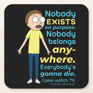RICKとMORTY™ 意図的には誰も存在しません スクエアペーパーコースター