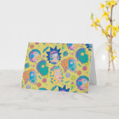 RICKとMORTY™|感染したスミスファミリのパターン カード (黄色い花)