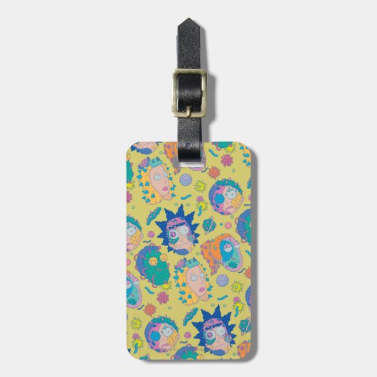 RICKとMORTY™|感染したスミスファミリのパターン ラゲッジタグ (正面縦)