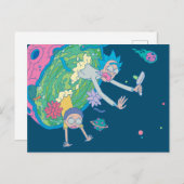 RICKとMORTY™|感染したポータルから落下 インビテーションポストカード (正面/裏面)