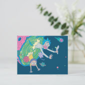 RICKとMORTY™|感染したポータルから落下 インビテーションポストカード (スタンド正面)