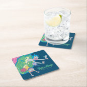 RICKとMORTY™|感染したポータルから落下 スクエアペーパーコースター (インサイチュ)