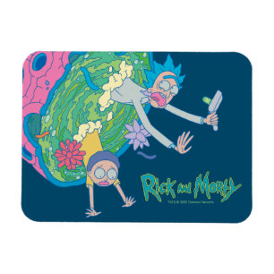 RICKとMORTY™ 感染したポータルから落下 マグネット