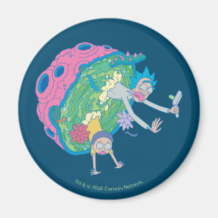 RICKとMORTY™ 感染したポータルから落下 マグネット