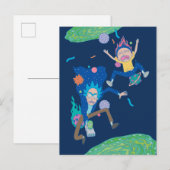 RICKとMORTY™|感染したポータルのジャンプ インビテーションポストカード (正面/裏面)