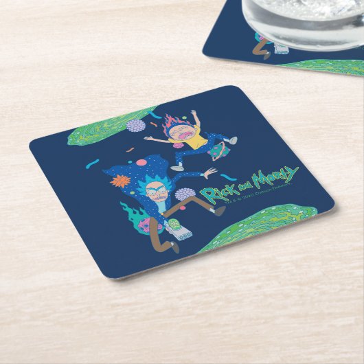 RICKとMORTY™|感染したポータルのジャンプ スクエアペーパーコースター (アングル)