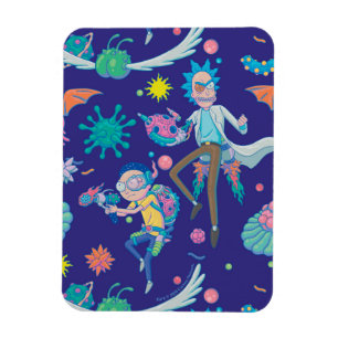 RICKとMORTY™ 感染細胞のパターン マグネット