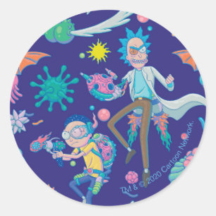RICKとMORTY™ 感染細胞のパターン ラウンドシール