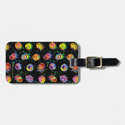 RICKとMORTY™|旋回サイケデリックパターン ラゲッジタグ (正面横)