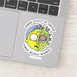 RICKとMORTY™ 様式化されたモーティフライ引用文 シール