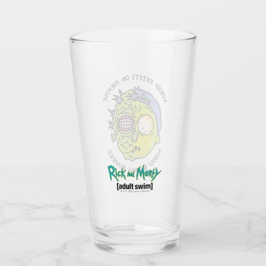 RICKとMORTY™|様式化されたモーティフライ引用文 タンブラーグラス (裏面)