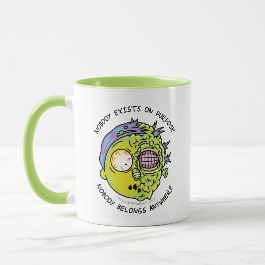 RICKとMORTY™|様式化されたモーティフライ引用文 マグカップ (左)