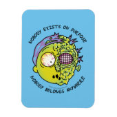 RICKとMORTY™|様式化されたモーティフライ引用文 マグネット (縦)