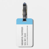 RICKとMORTY™|様式化されたモーティフライ引用文 ラゲッジタグ (裏面縦)