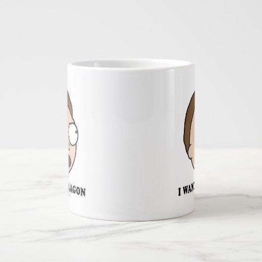 RICKとMORTY™|私のドラゴンが欲しい ジャンボコーヒーマグカップ (正面)