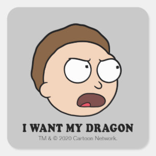 RICKとMORTY™ 私のドラゴンが欲しい スクエアシール