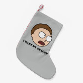 RICKとMORTY™|私のドラゴンが欲しい スモールクリスマスストッキング (正面 (吊り時))