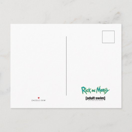 RICKとMORTY™|私を法律から守る インビテーションポストカード (裏面)