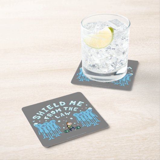 RICKとMORTY™|私を法律から守る スクエアペーパーコースター (インサイチュ)