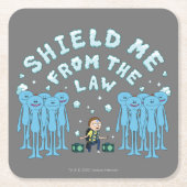 RICKとMORTY™|私を法律から守る スクエアペーパーコースター (正面)