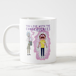 RICKとMORTY™|結果と共に生きる ジャンボコーヒーマグカップ