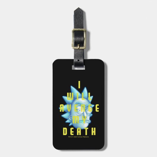 RICKとMORTY™|自分の死の仇を討つ ラゲッジタグ (正面縦)