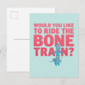 RICKとMORTY™|解剖学パーク-ボーントレイン インビテーションポストカード (正面/裏面)