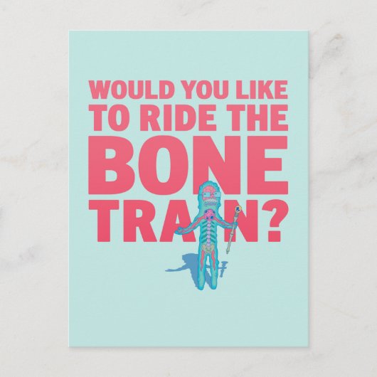 RICKとMORTY™|解剖学パーク-ボーントレイン インビテーションポストカード (正面)