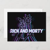 RICKとMORTY™| Glitched Rick And Morty インビテーションポストカード (正面/裏面)