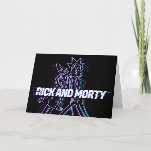 RICKとMORTY™| Glitched Rick And Morty カード (正面)