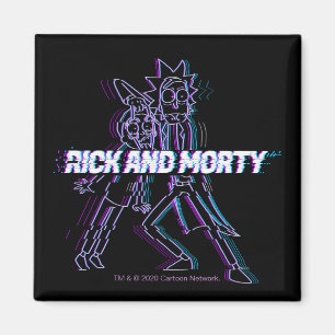 RICKとMORTY™  Glitched Rick And Morty マグネット