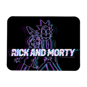 RICKとMORTY™  Glitched Rick And Morty マグネット