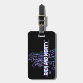 RICKとMORTY™| Glitched Rick And Morty ラゲッジタグ (正面縦)